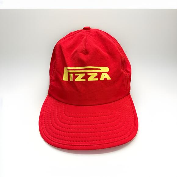 Pizza Skateboards Mens Red Soft Brim Adjustable Strapback Hat Baseball Cap - Picture 1 of 8
